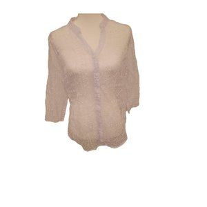 Rebecca Malone White Sheer Jacket SIze M
